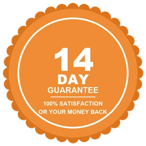14-day money-back guarantee seal