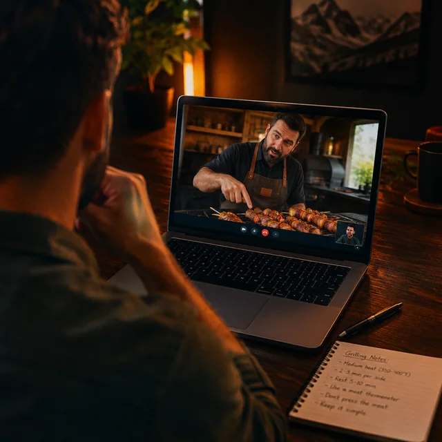 A private one-on-one video class