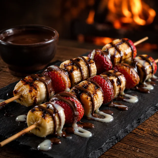 Chocolate dessert skewers